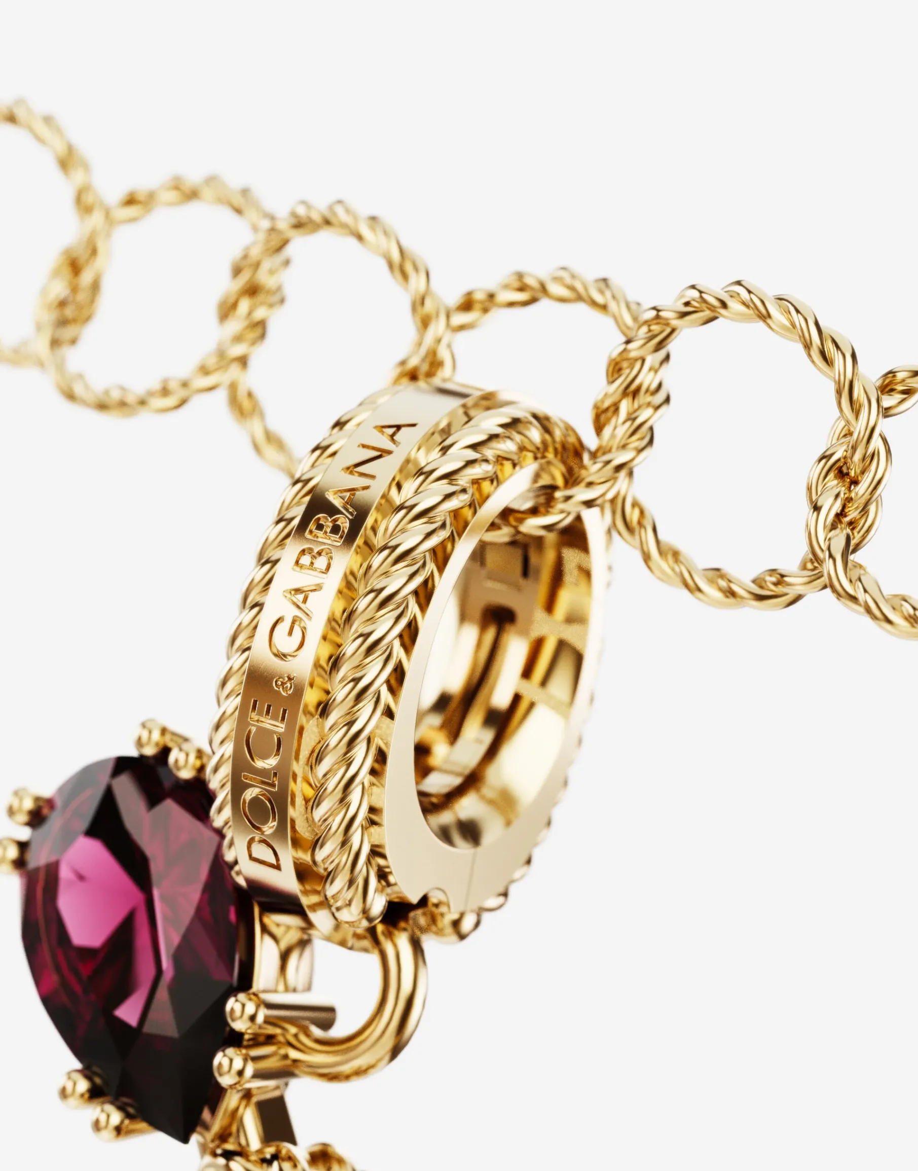 Rainbow alphabet X 18 kt yellow gold charm with multicolor fine gems