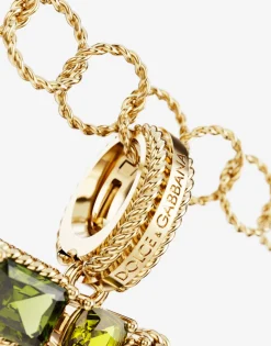 Rainbow alphabet Z 18 kt yellow gold charm with multicolor fine gems