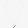 Rainbow alphabet Z pendant in yellow gold with multicolor fine gems