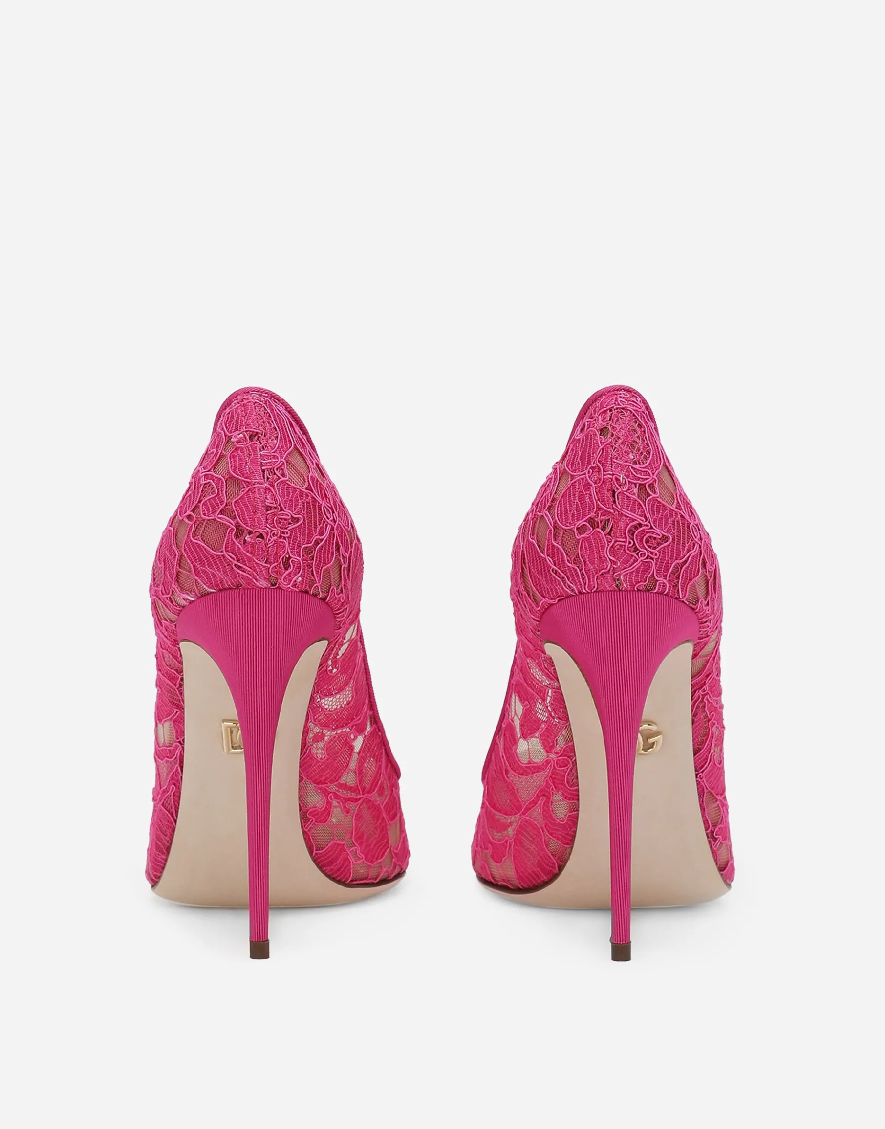 Rainbow lace pumps in lurex lace