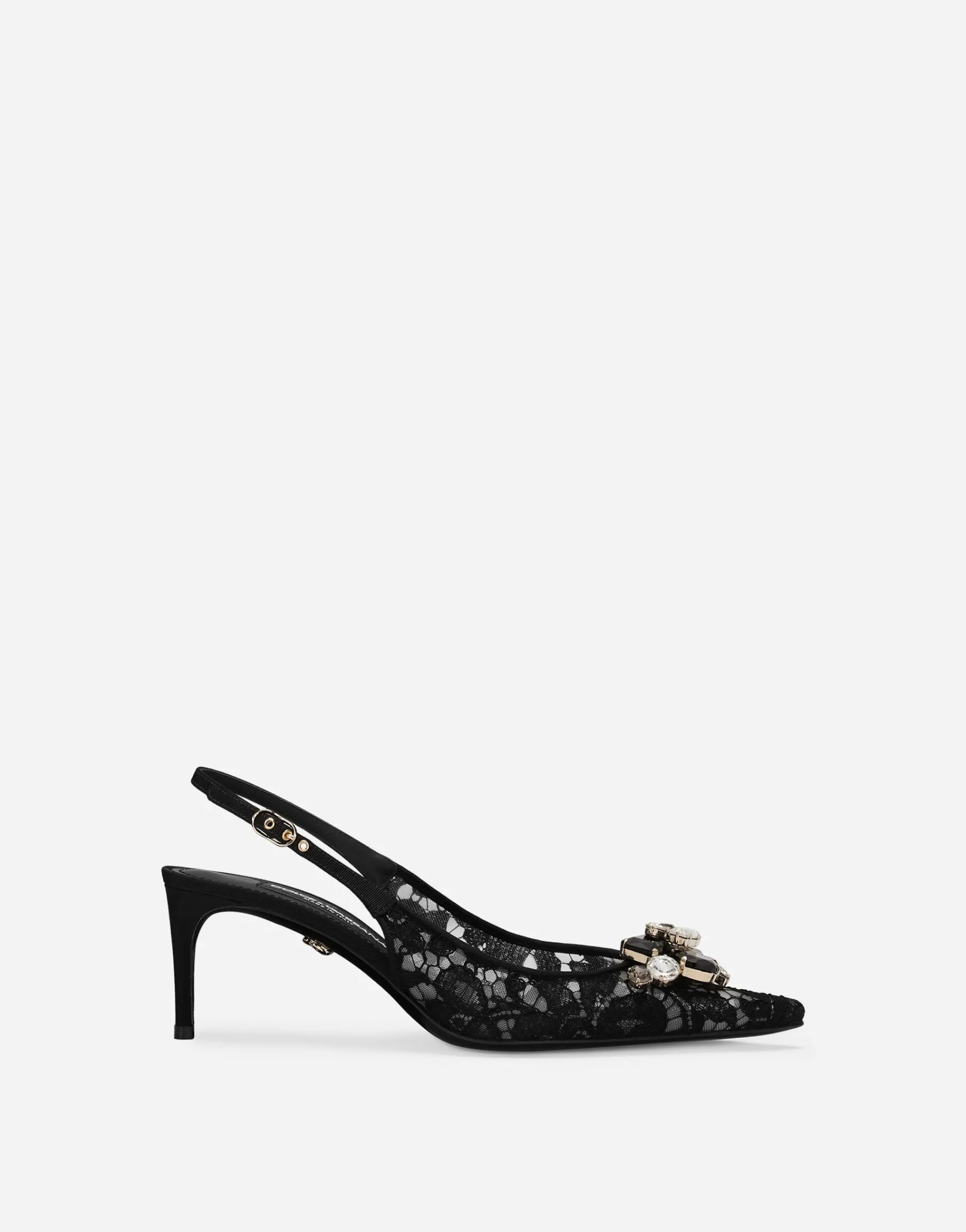 Rainbow lace slingbacks in lurex lace