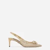 Rainbow lace slingbacks in lurex lace