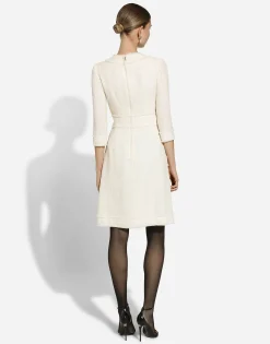 Raschel tweed A-line dress