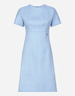 Raschel tweed midi dress with DG logo
