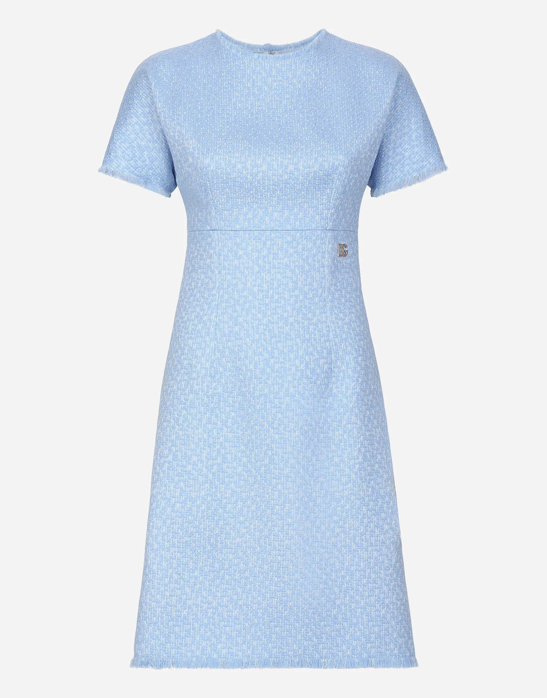 Raschel tweed midi dress with DG logo