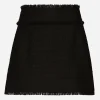 Raschel tweed miniskirt