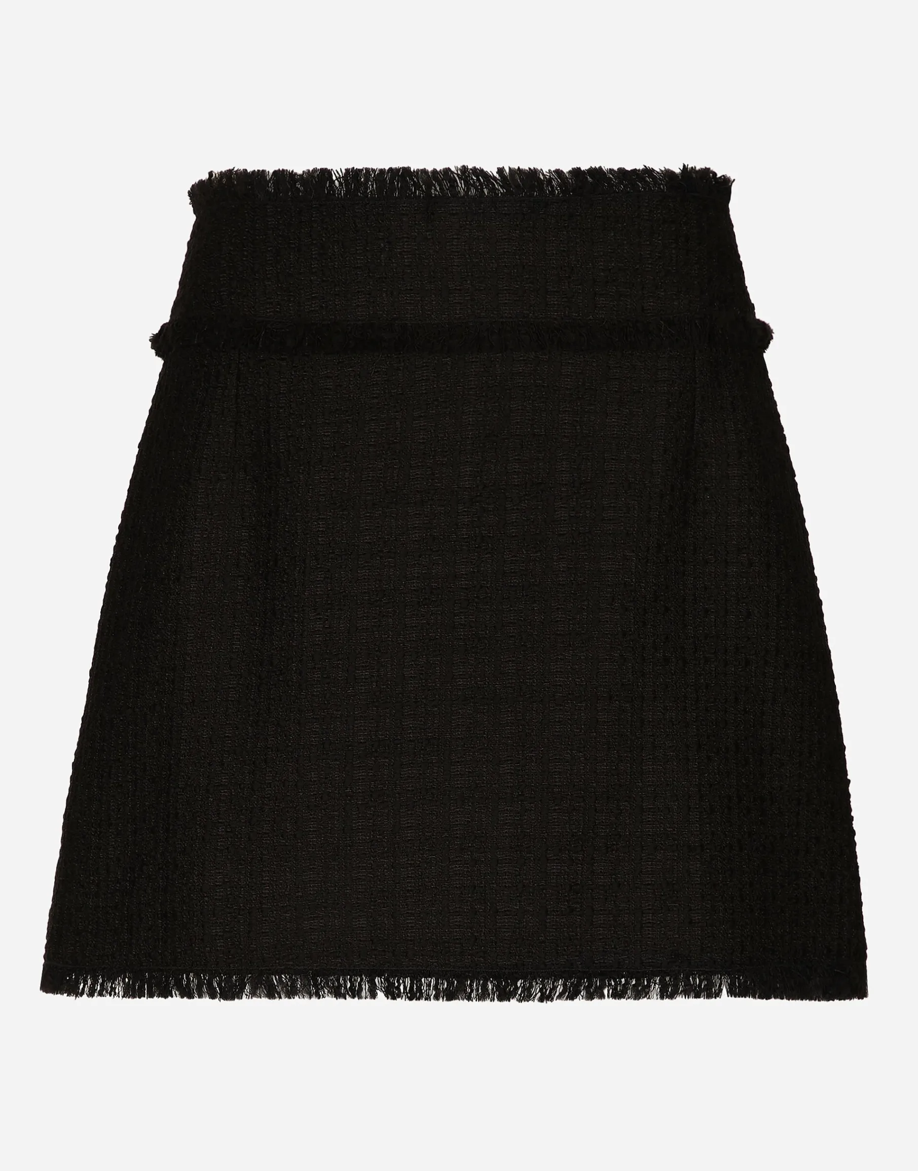 Raschel tweed miniskirt