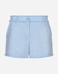 Raschel tweed shorts