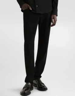Regular-fit black wash stretch jeans