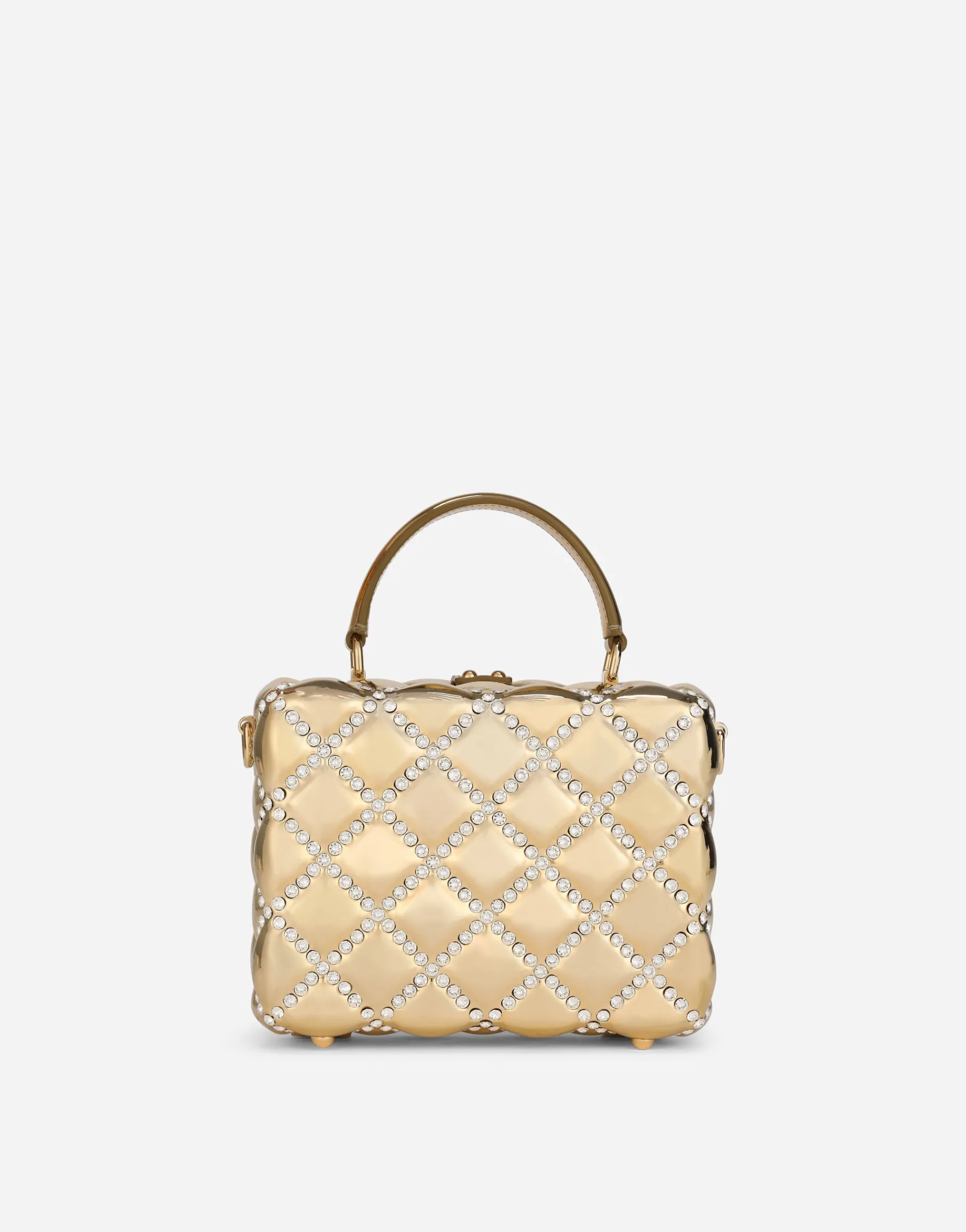 Resin Dolce Box bag with rhinestones