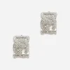 Rhinestone earrings with DG logo