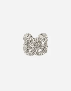 Rhinestone ring with DG logo