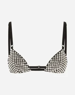 Rhinestoned bra