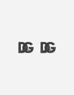 Rhinestone-detailed DG logo cufflinks