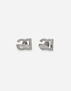 Rhinestone-detailed DG logo cufflinks