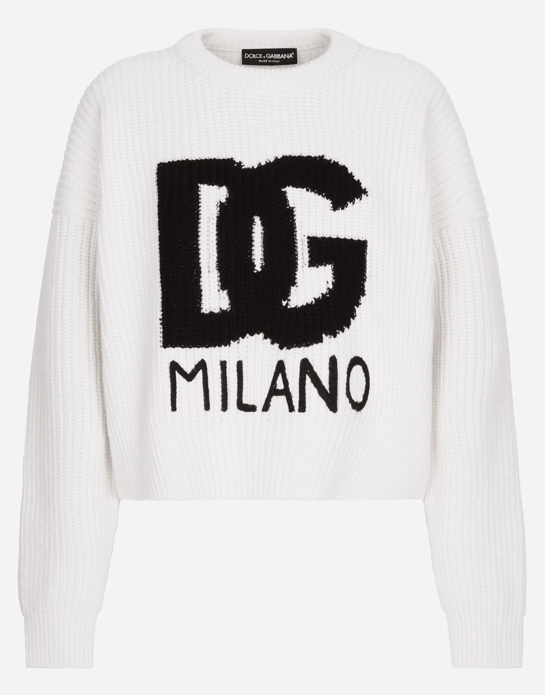 Ribbed wool sweater with DG logo