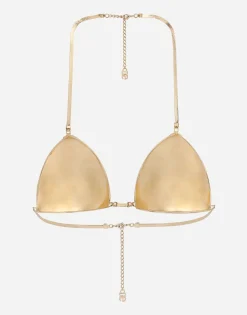 Rigid decorative metal bra