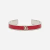 Rigid enameled bracelet with DG logo