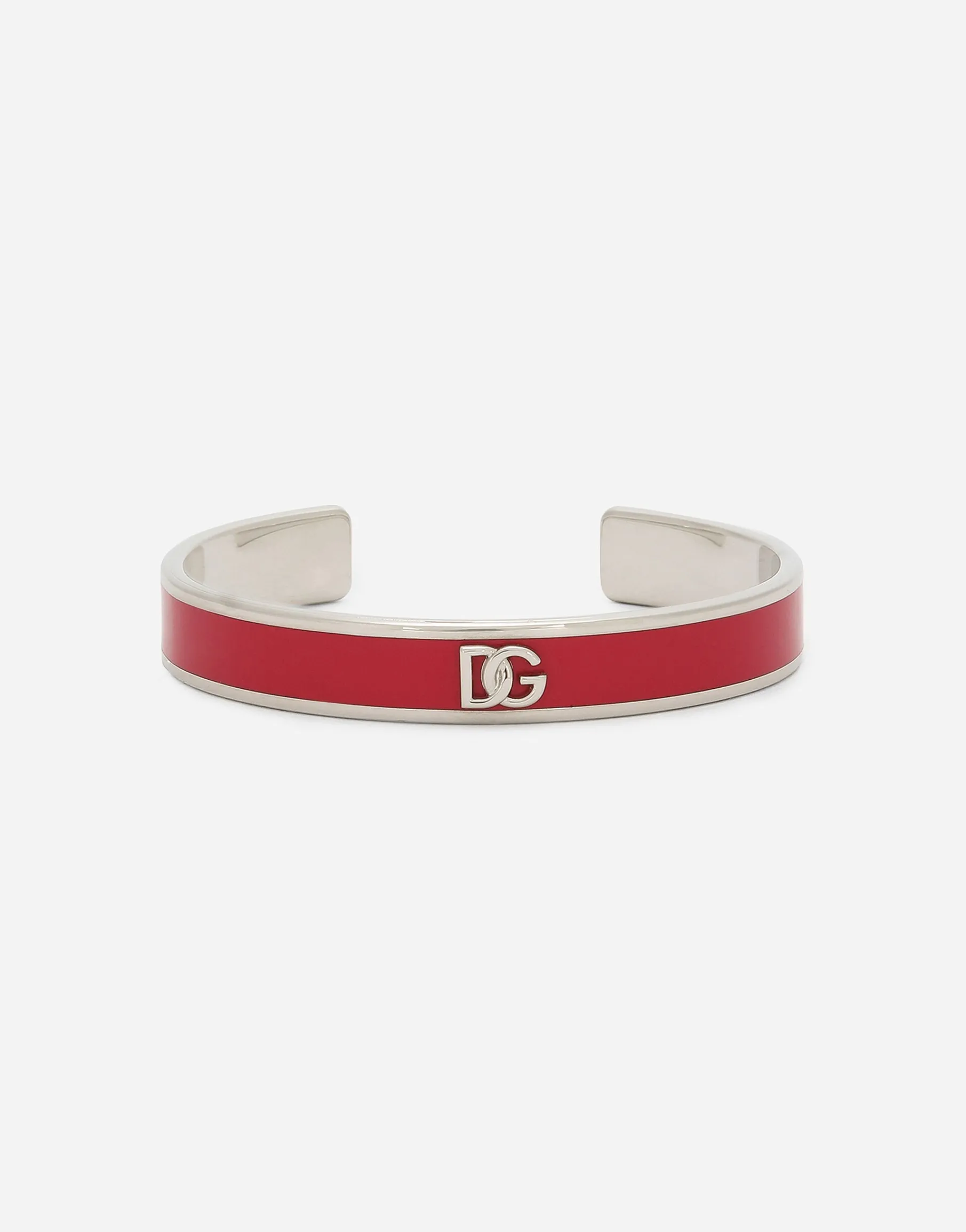 Rigid enameled bracelet with DG logo