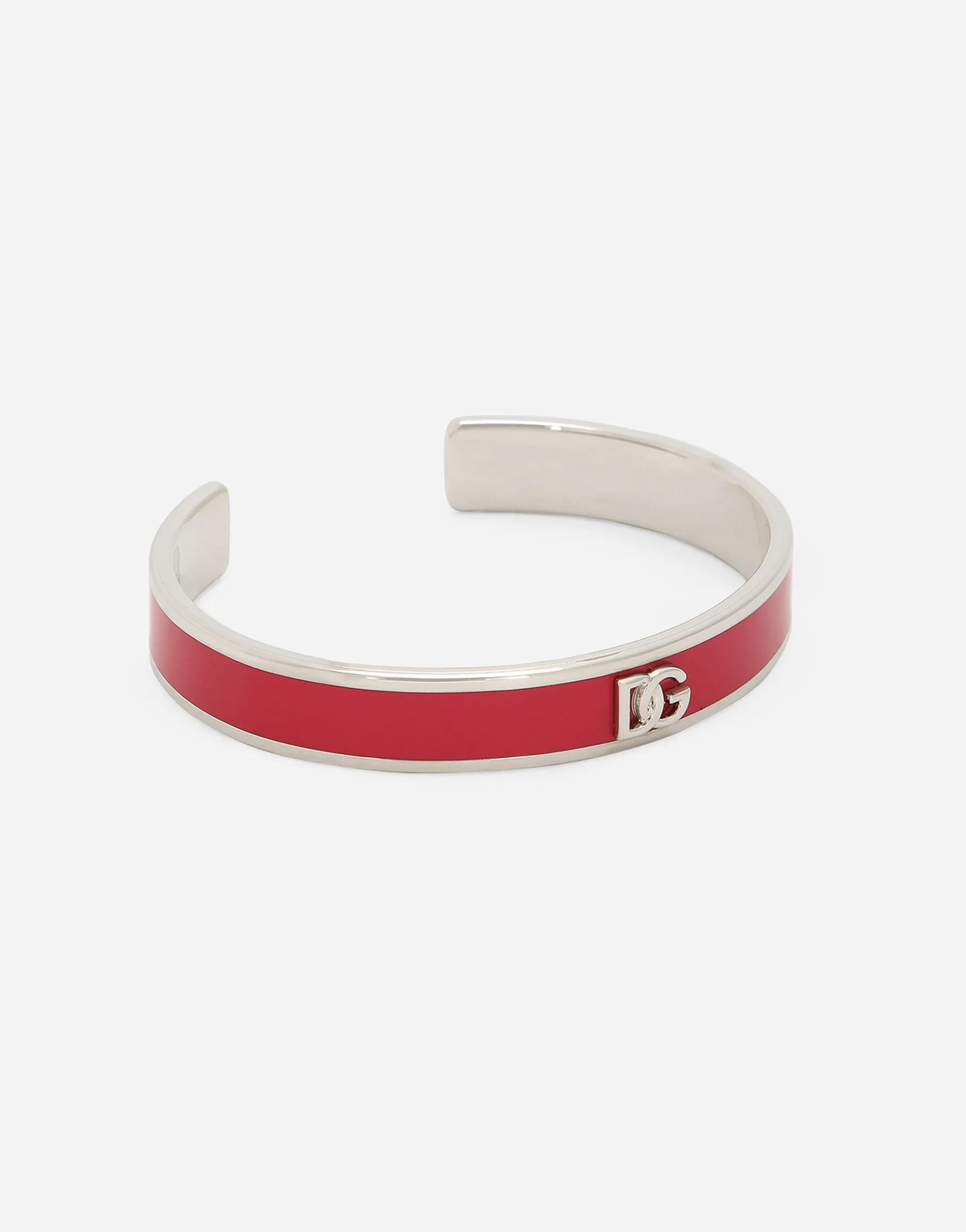 Rigid enameled bracelet with DG logo