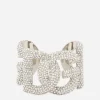 Rigid rhinestone-detailed bracelet with DG logo