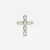 Ring with rhinestone-detailed cross