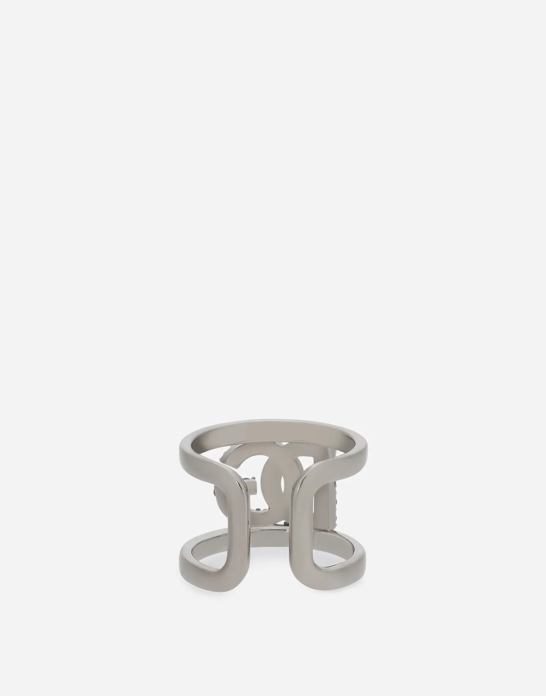 Ring with rhinestone-detailed DG logo
