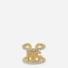 Ring with rhinestones and DG logo