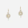 Romance earrings in yellow gold with pearls