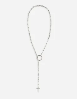 Rosary necklace with chain detailing