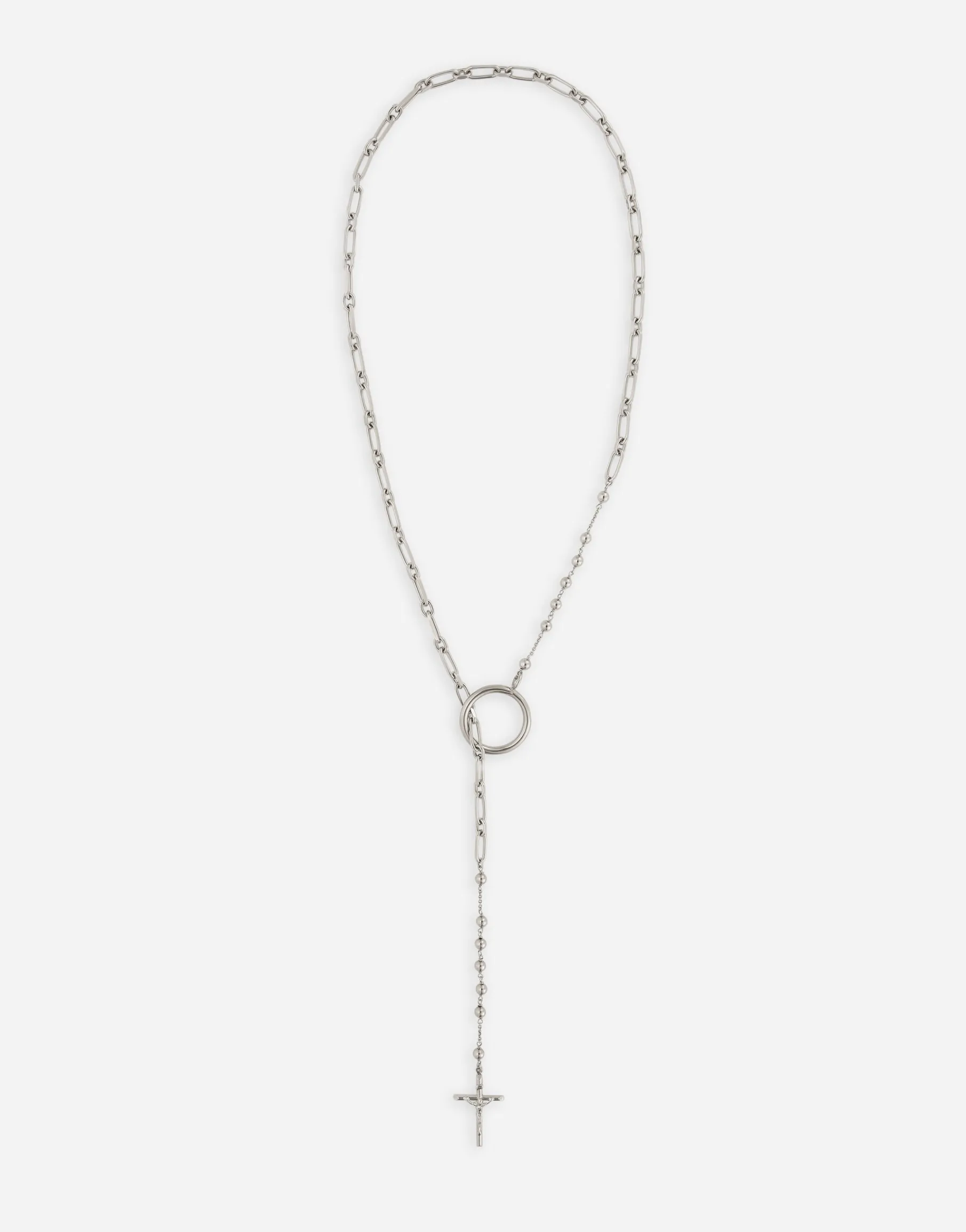 Rosary necklace with chain detailing