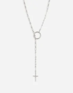 Rosary necklace with chain detailing