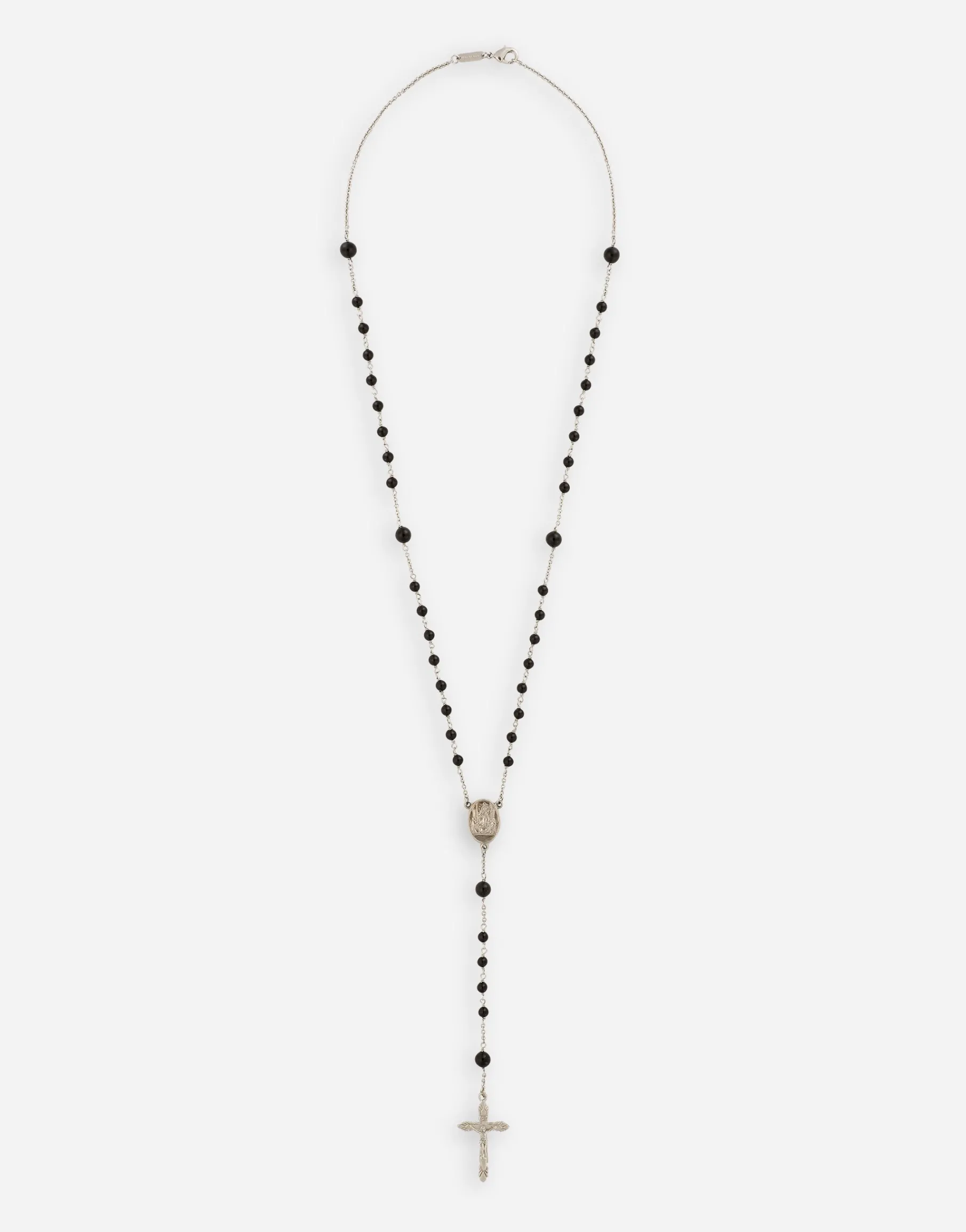 Rosary necklace with natural gemstones