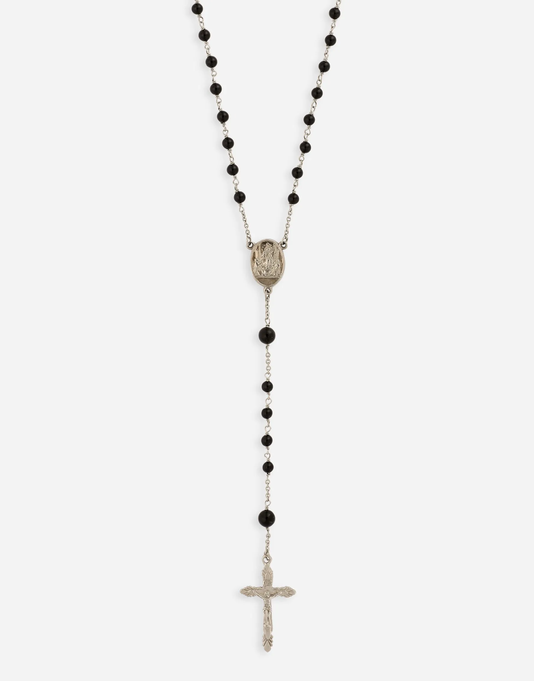 Rosary necklace with natural gemstones