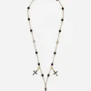 Rosary-style necklace with crosses