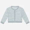 Round-neck jacquard cardigan