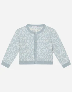 Round-neck jacquard cardigan