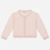 Round-neck jacquard cardigan