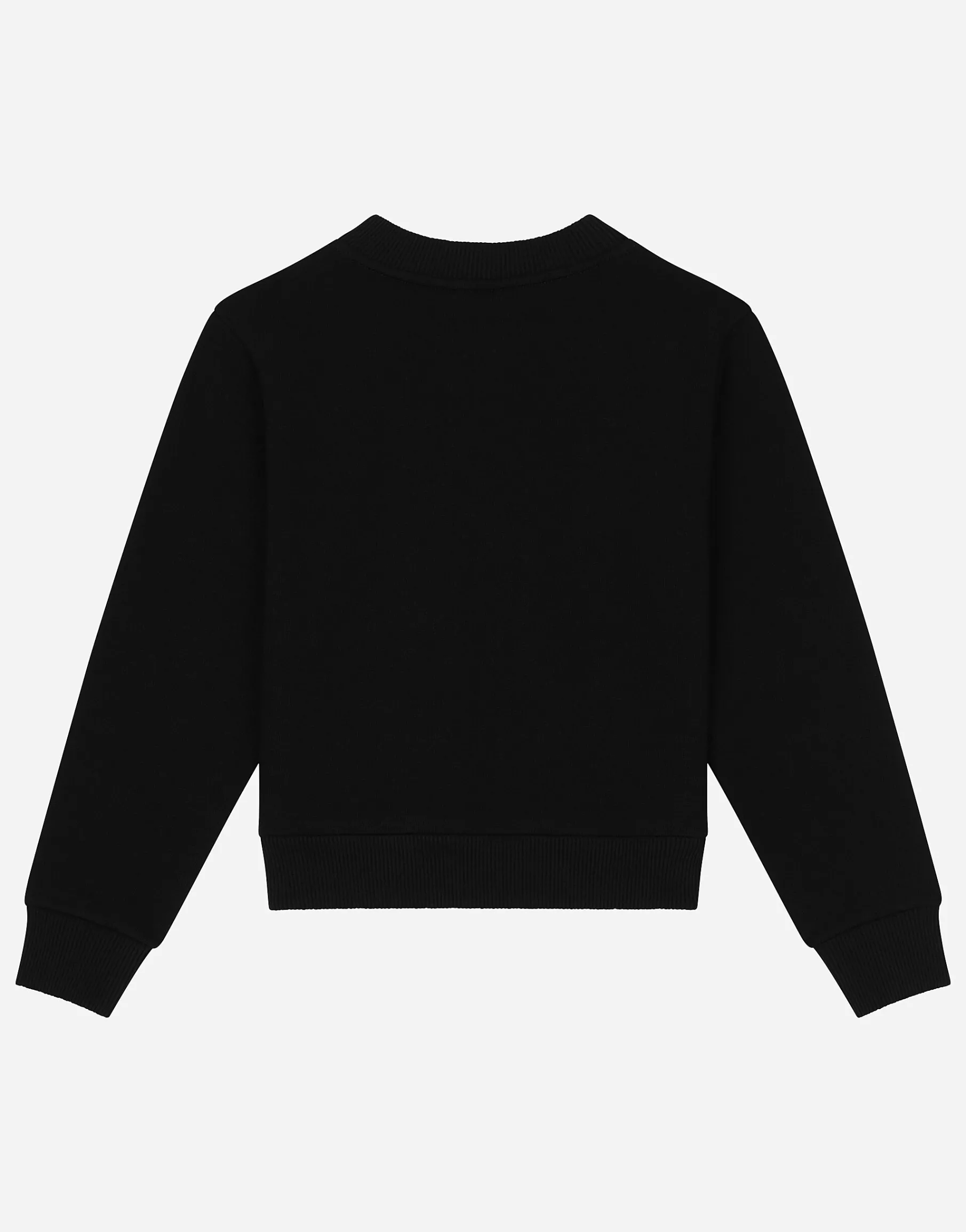 Round-neck jersey with logo tag