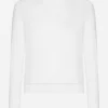 Round-neck silk sweater with Dolce&Gabbana logo