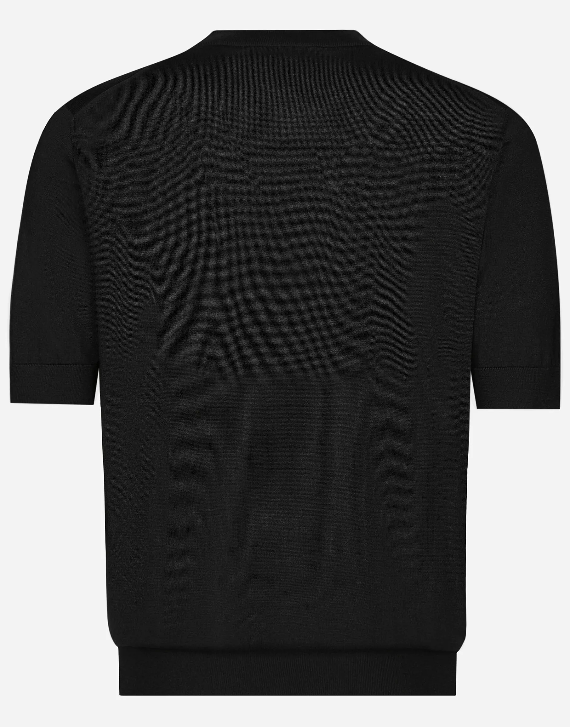 Round-neck silk sweater with Dolce&Gabbana logo