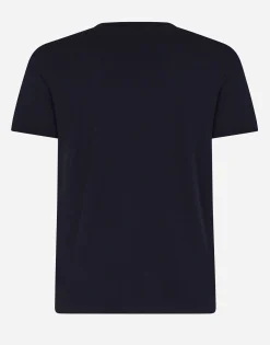 Round-neck stretch cotton t-shirt