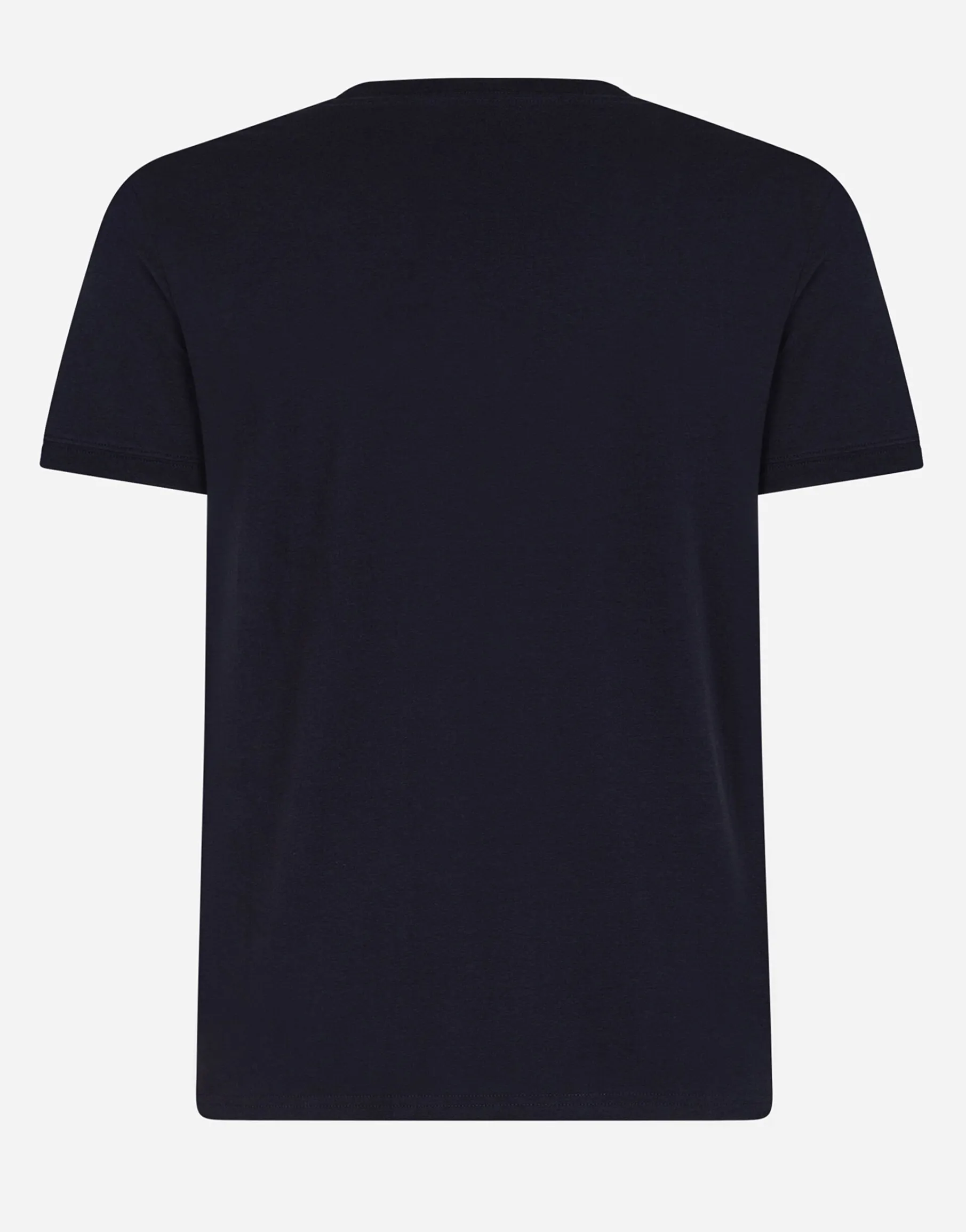 Round-neck stretch cotton t-shirt