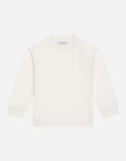 Round-neck sweatshirt with jacquard DG logo