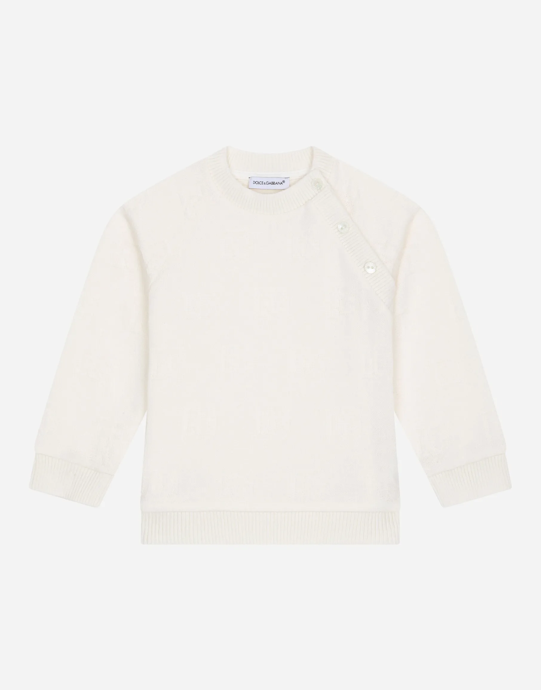 Round-neck sweatshirt with jacquard DG logo