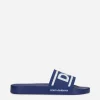 Rubber beachwear sliders with DG logo