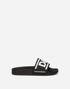 Rubber sliders with logo print