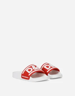 Rubber sliders with logo print