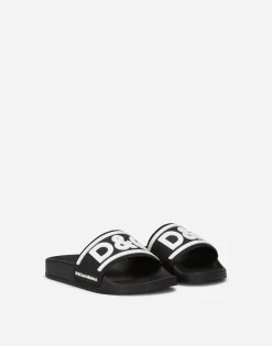 Rubber sliders with logo print