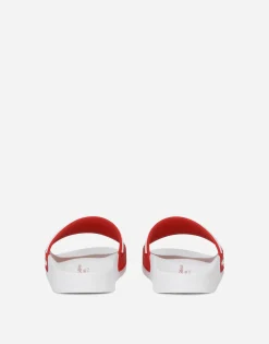 Rubber sliders with logo print
